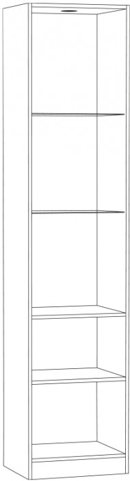 Ливерпуль Шкаф-витрина, цвет ясень ваниль/белый, ШхГхВ 50х41,4х220,3 см., идёт подсветка - спот врезной, универс. сб., подходит карниз 500 #1650022