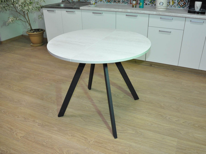 Стол обеденный Нарди Черный / Бетон пайн белый