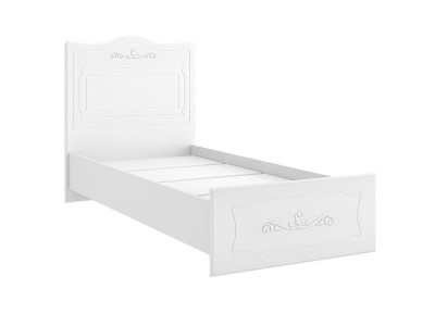 Кровать 900 с настилом Италия ИТ-10 белое дерево