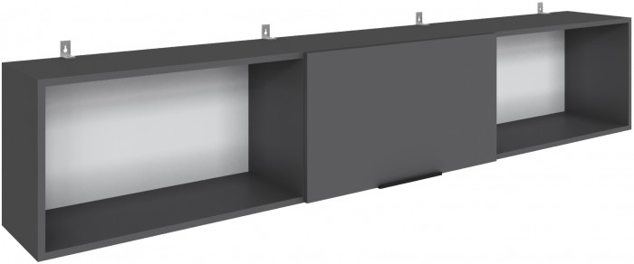 Полка Мадрид навесная (2,03), Графит серый