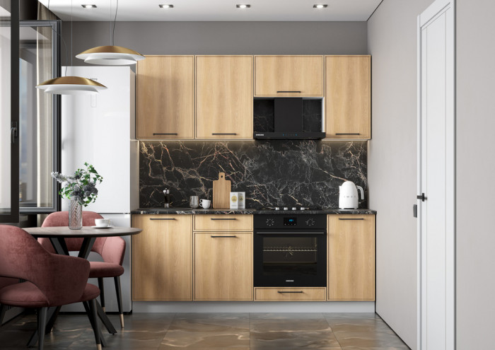 кухня Либерти 2,0м белый/орех светлый