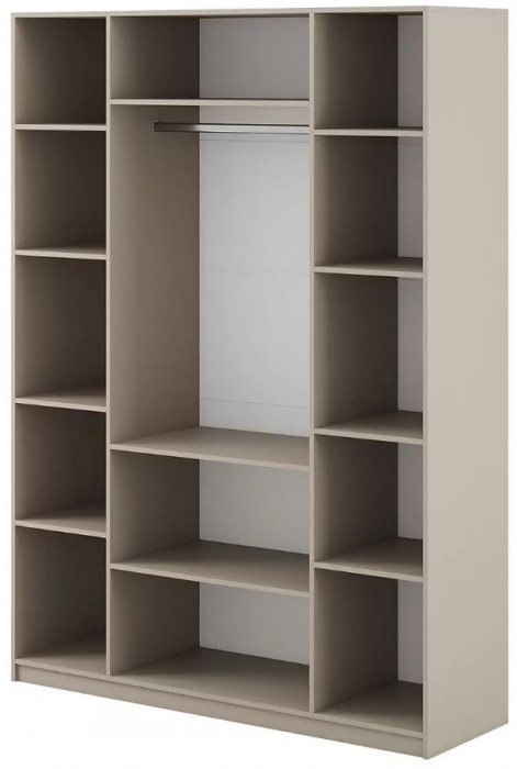 Шкаф распашной с наполнением (11 полок + штанга) ШК 5 (1600), Меланж