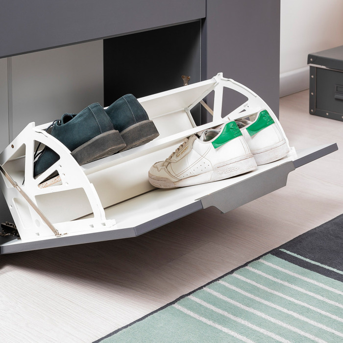 Октава Прихожая 39, серый графит/дуб крафт золотой/фасады МДФ серый графит