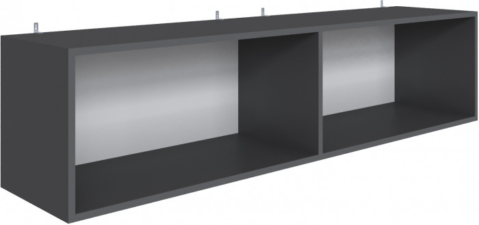 Полка навесная Мадрид ПН-4 (1,5) графит серый