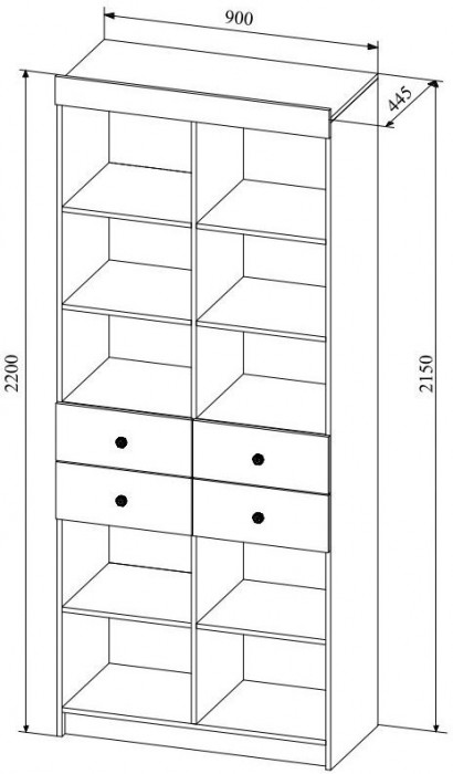 Модульная детская KI-KI композиция 3, Белый/Белое дерево