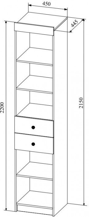 Модульная детская KI-KI композиция 3, Белый/Белое дерево