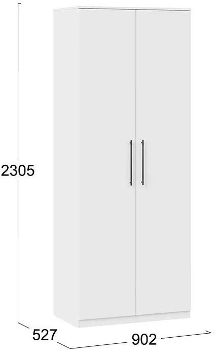 Агата Шкаф для одежды Исп.2 (Белый)