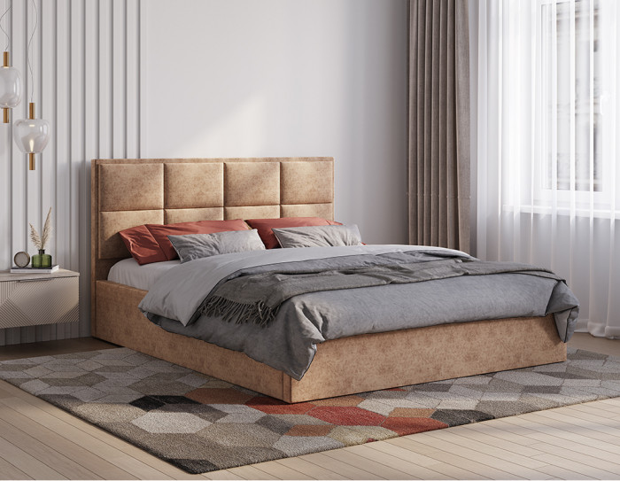 Кровать 160х200 с подъемным механизмом Линда, антик