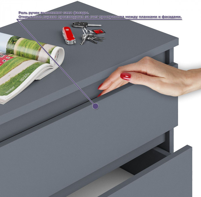 Мори Стол компьютерный МС-1 правый + Комод МК1200.3 + Полка 900, цвет графит, ШхГхВ 210,4х50х209,6 см., НЕ универсальная сборка
