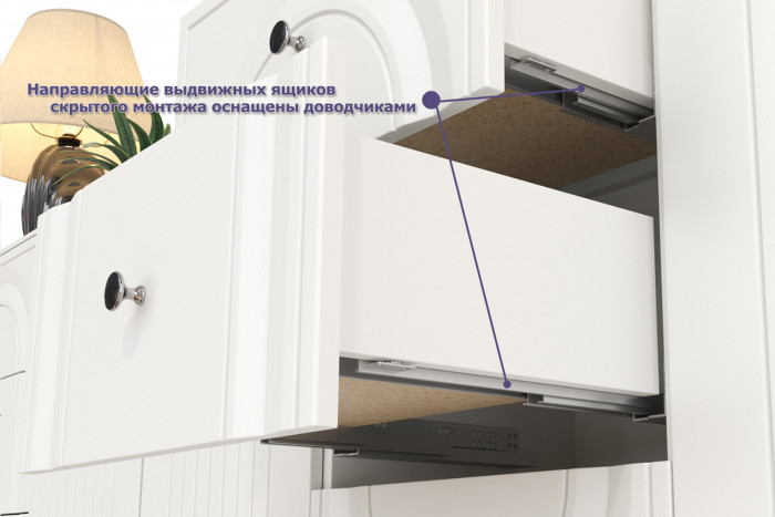 Валенсия Гостиная № 115, цвет ЛДСП белый шагрень/МДФ белый шагрень, ШхГхВ 272,3х38,4х225,2 см., универсальная сборка