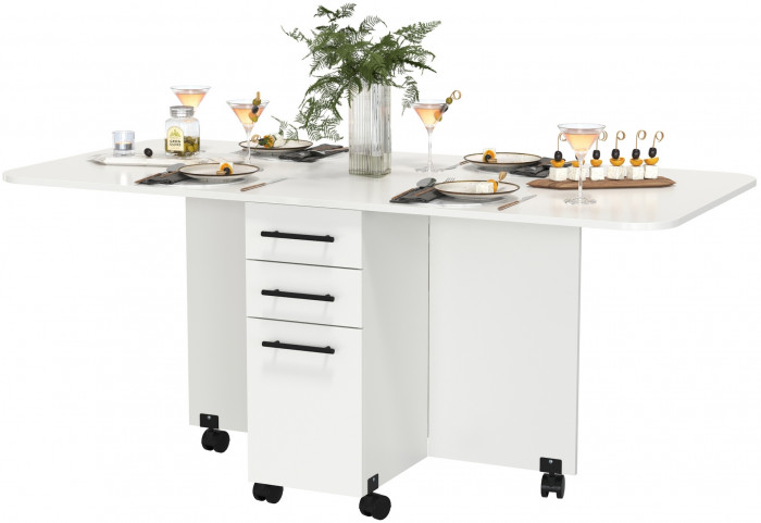 Стол-книжка с ящиками 1-6702бел, белый