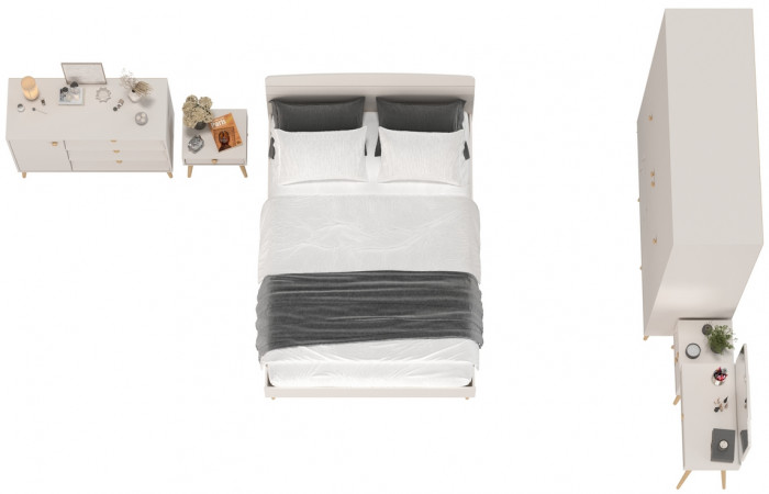 Афина Спальня 31-1400, кашемир серый