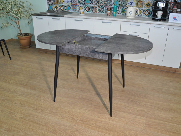 Обеденная группа Стиль-1 / Стул Х 4 шт. / Цемент темный/черный / бид 10