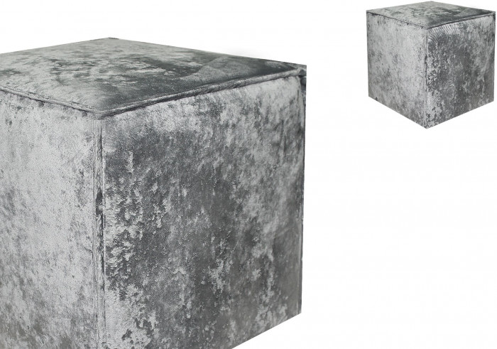 Пуф Лофт Люкс Плюш, 40х40х46, серый