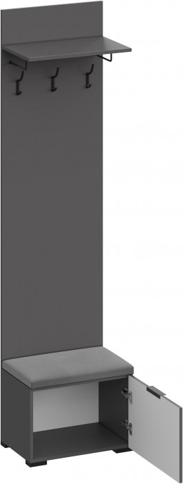 Модульная Прихожая Эмэ, набор №1, Графит/Графит золото, Simple 27