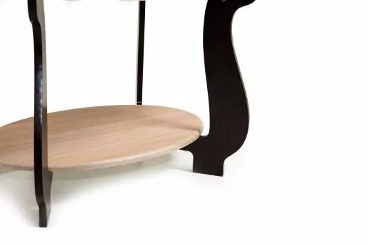 Стол журнальный СЖ-25 с рисунком Р-1/дуб/венге