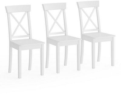 Три стула Мебель--24 Гольф-14 разборных, цвет белый, деревянное сиденье белое, ШхГхВ 41х42х95 см., от пола до верха сиденья 47 см.