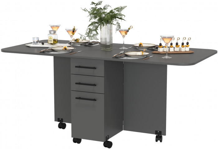 Стол-книжка с ящиками 1-6702граф, графит