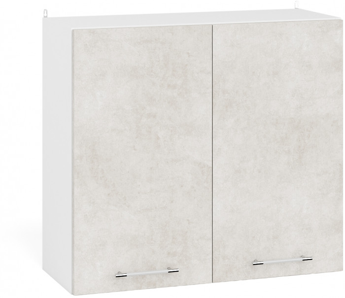 Кухня Мебель--24 ШВ800 Шкаф 80 см., корпус белый/фасад МДФ бетон лофт бежевый