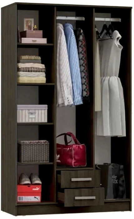 Мартина Шкаф для одежды 3-дверный (Венге / Белый)