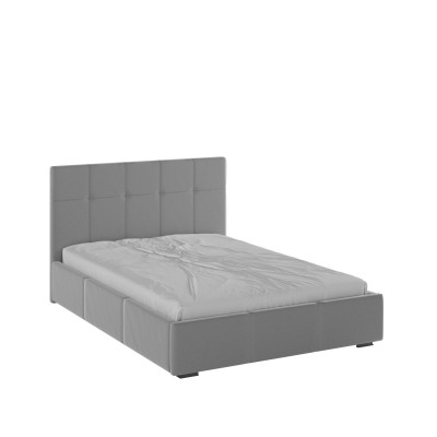 Рио Кровать интерьерная 140 светло-серый квадрат, ортопед