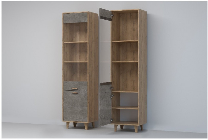 Эго Пенал ПС-1 НГ (Камень Темный/Бетон Светлый)