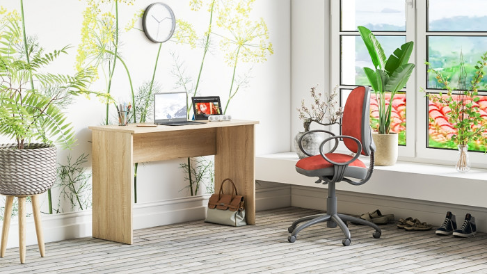 Мори Стол письменный МСП1200.1, цвет дуб сонома, ШхГхВ 120,4х50х76,6 см.