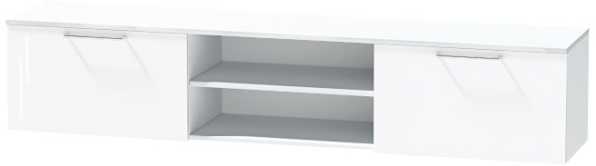 Тумба-2 под ТВ подвесная "Иннэс-7", Белый/Белый глянец
