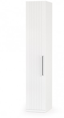 Валенсия Спальня 13.207 Шкаф-пенал, цвет ЛДСП белый шагрень/МДФ белый шагрень, ШхГхВ 42х54,1х225,3 см., универсальная сборка