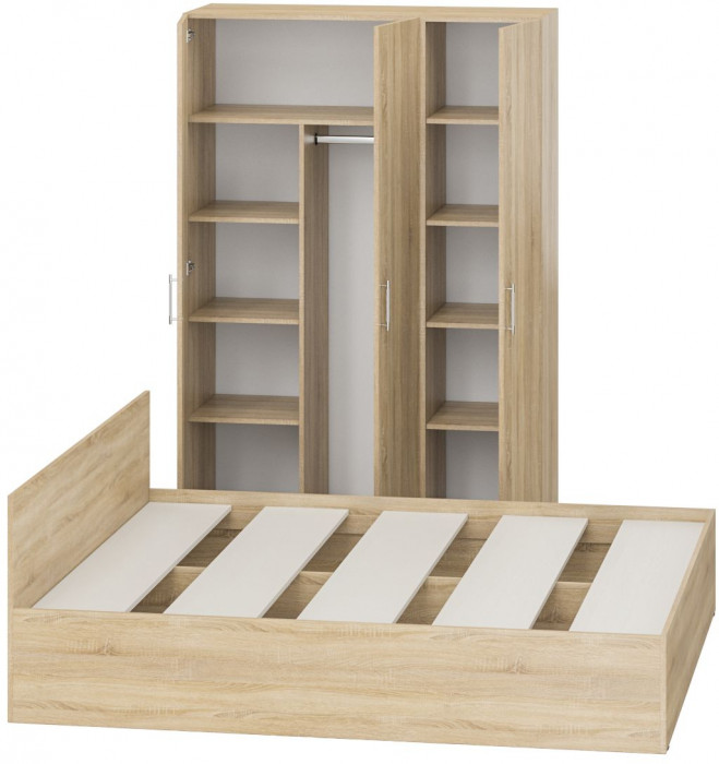 Спальня Стандарт 1-1800, дуб сонома