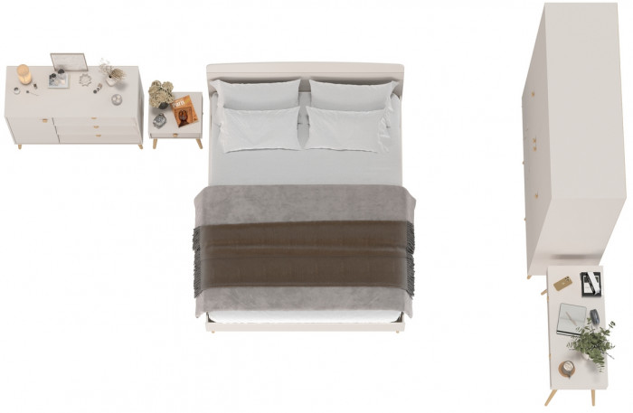 Афина Спальня 32-1600, кашемир серый