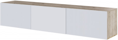 Тумба ТВ навесная Сириния, Дуб крафт серый/Светло-серый