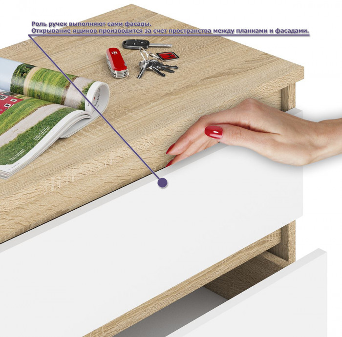 Мори Стол компьютерный МС-2 + Стеллаж МСТ600.3, цвет дуб сонома/белый, ШхГхВ 195,8х50х179,6 см., универсальная сборка