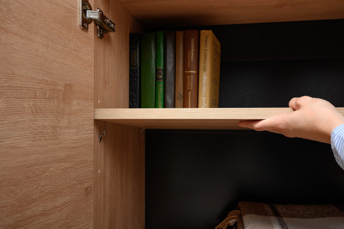 Брюс Комод-тумба 16.233 + Брюс Комод-тумба 16.233, цвет чёрный/Battle rock Santiago, ШхГхВ 226,8х38,3х85,6 см., универсальная сборка