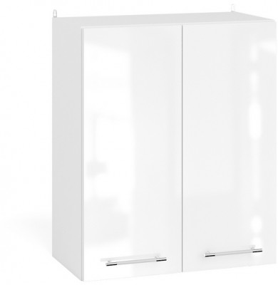 Кухня Мебель--24 ШВ600 Шкаф 60 см., цвет корпус белый/фасад МДФ белый глянец, ШхГхВ 60х32х72 см.