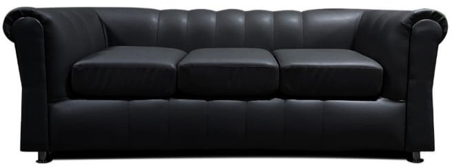 Диван кожаный коричневый, прямой 2-х местный, для дома, офиса, гостиной, кабинета Честер