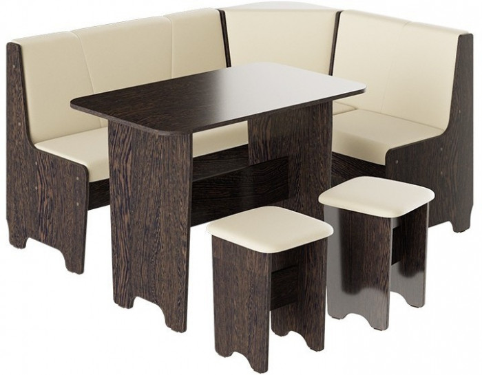 Техас Кухонный уголок Исп.1 (Венге/Экокожа коричневая)