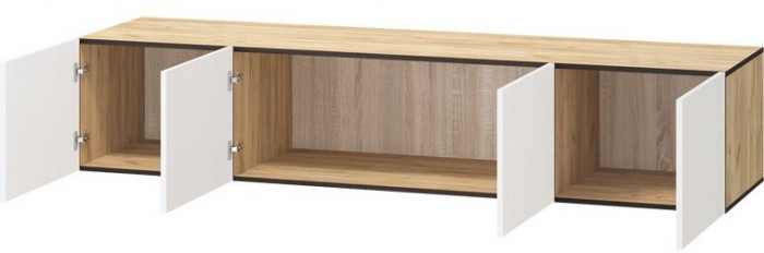 Антресоль Бастион ЛДСП 2,0 (Крафт золотой / Белый древесный)