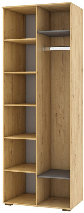 Бруно Шкаф с нишей Дуб Вотан / Серый графит