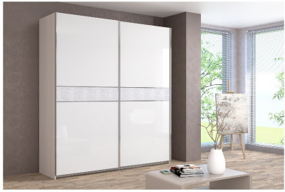 Шкаф-купе Иннэс-5 2000 Ф3/Ф3, Белый глянец