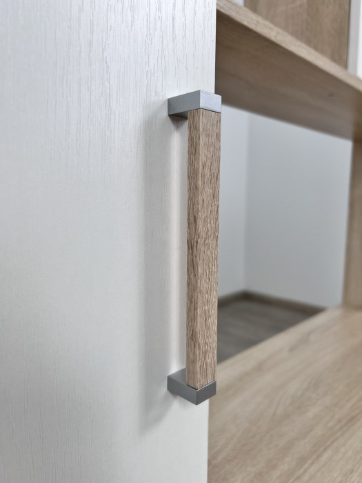 Компьютерный стол Квартет-9, Дуб крафт серый/Кашемир