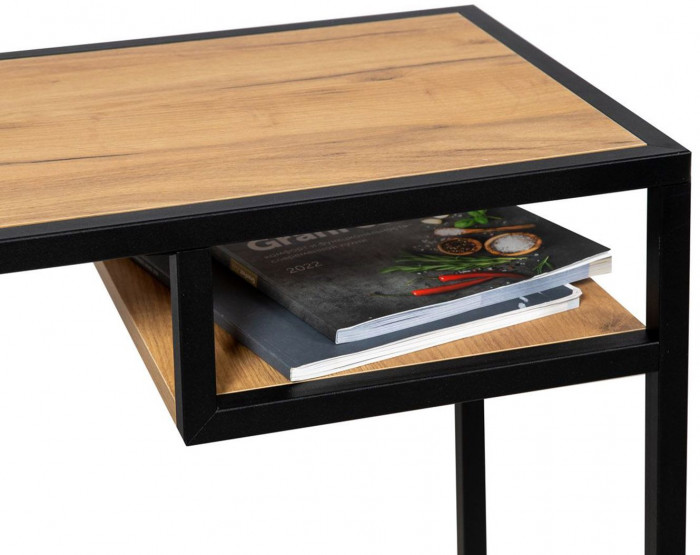 Стол для ноутбука Тюрен Дуб крафт золотой / Черный