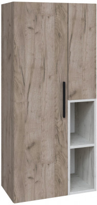 Шкаф-пенал настенный Альберо, Крафт серый/Крафт белый