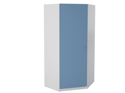 Шкаф угловой Белый/Голубой