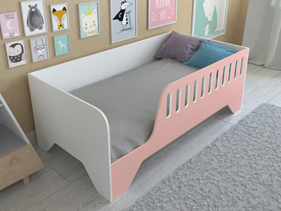 Кровать Астра 13 Белый/Розовый