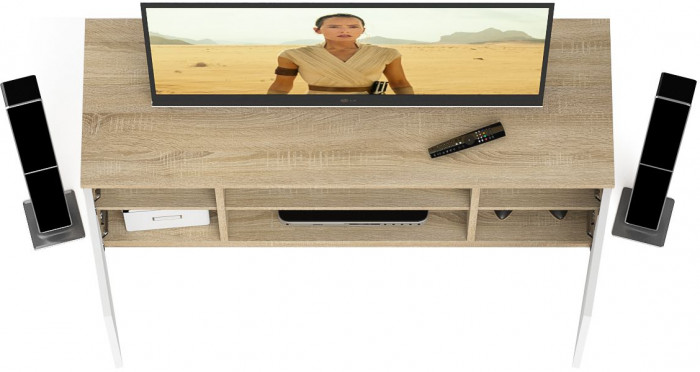 Мори Тумба ТВ МТВ1200.1, дуб сонома/белый