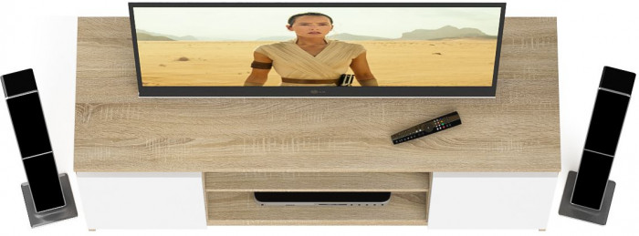 Мори Тумба ТВ МТВ1200.1, дуб сонома/белый