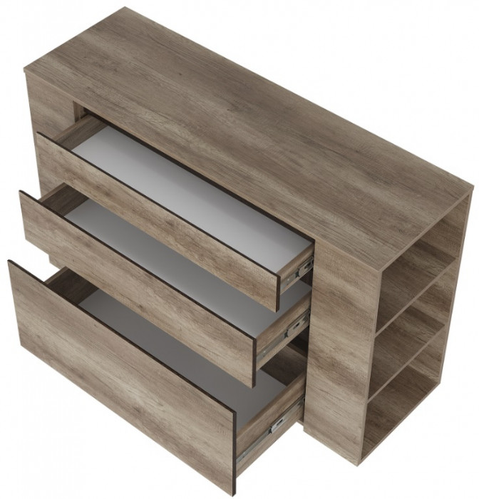 Комод Энигма КМ-06 дуб каньон/венге
