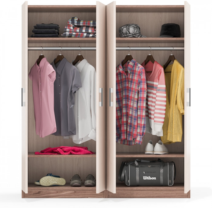 Два Шкафа С-МД-СК9Ш к компьютерному столу С-МД-СК9, цвет ясень шимо светлый/ясень шимо тёмный, ШхГхВ 140х45х160 см.