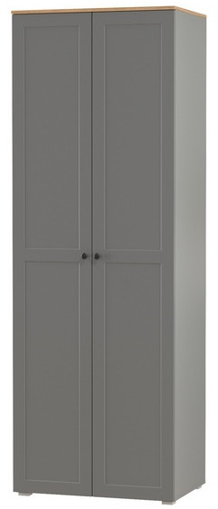 Остин 13.336.02 Шкаф для одежды(две двери), цвет серый графит/дуб крафт золотой, ШхГхВ 80х54,6х229,8 см.